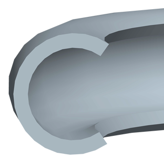 Metal C-Ring for internal pressure
