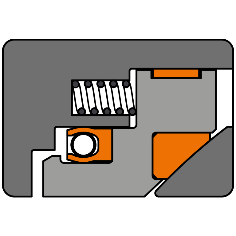 Typical ball valve arrangement. quasistatic sealing behind the seat ring
